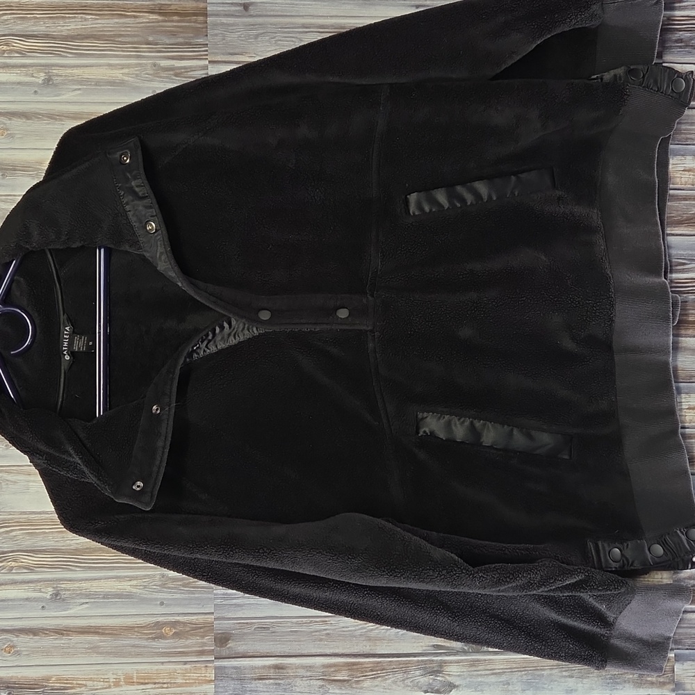 Athleta Charcoal Fleece Utility Jacket Size 1X